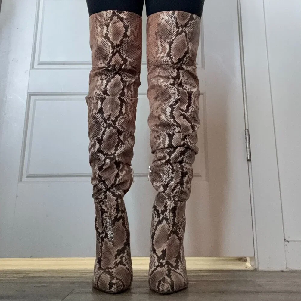 Jessica Simpson Over the Knee Stiletto Boots - Picture 1 of 5
